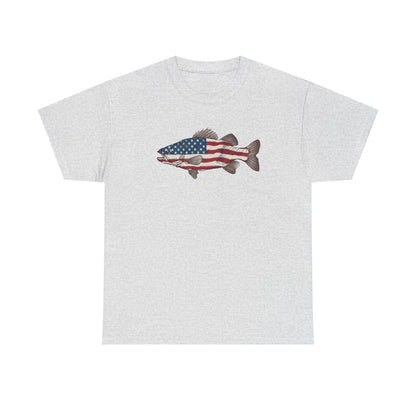 Soft cotton American flag fishing shirt
