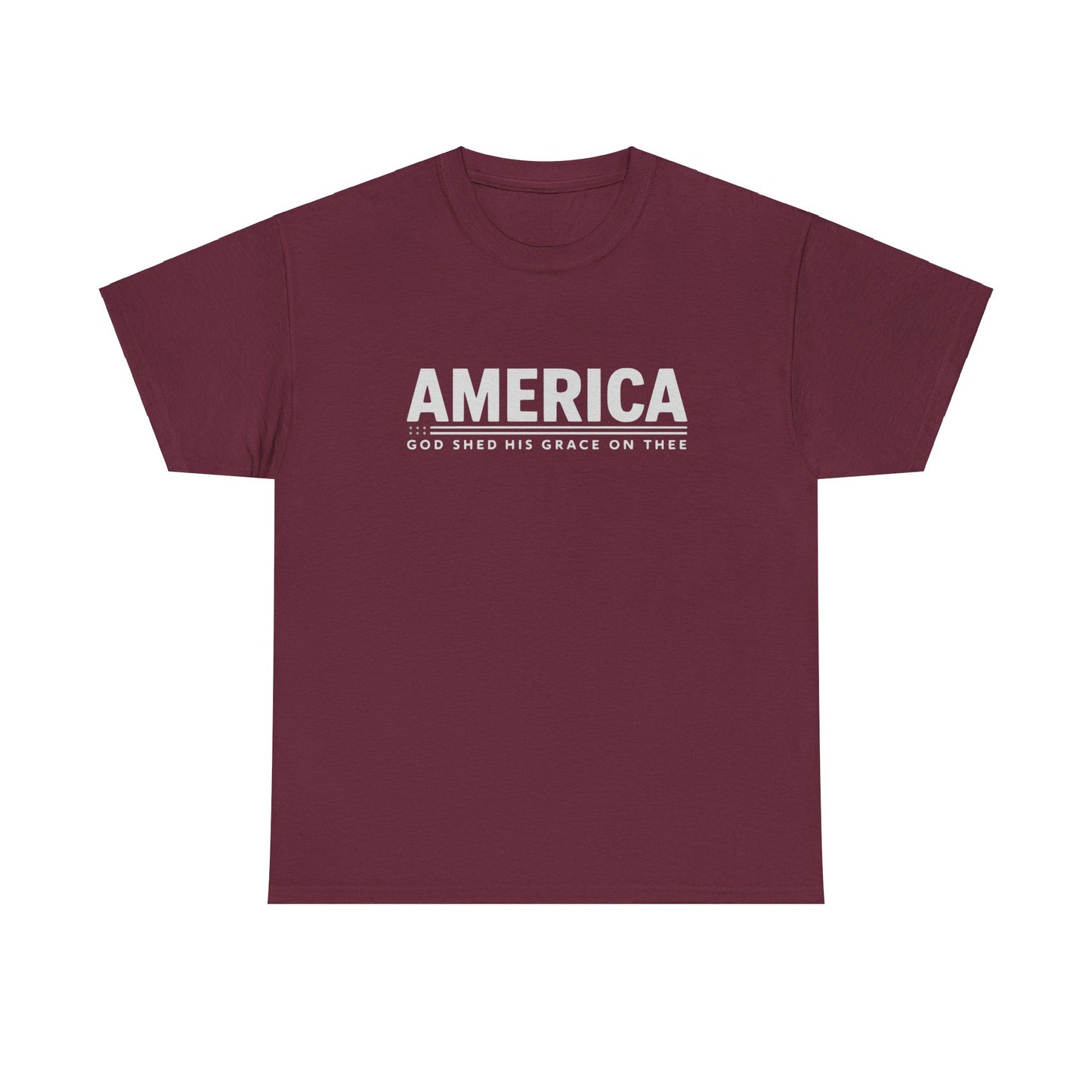 Inspirational t-shirt with American and Christian themes
