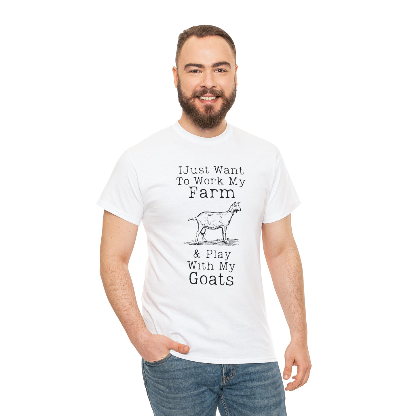 "I Just Want To Work My Farm & Play With My Goats" T-Shirt - Weave Got Gifts - Unique Gifts You Won’t Find Anywhere Else!