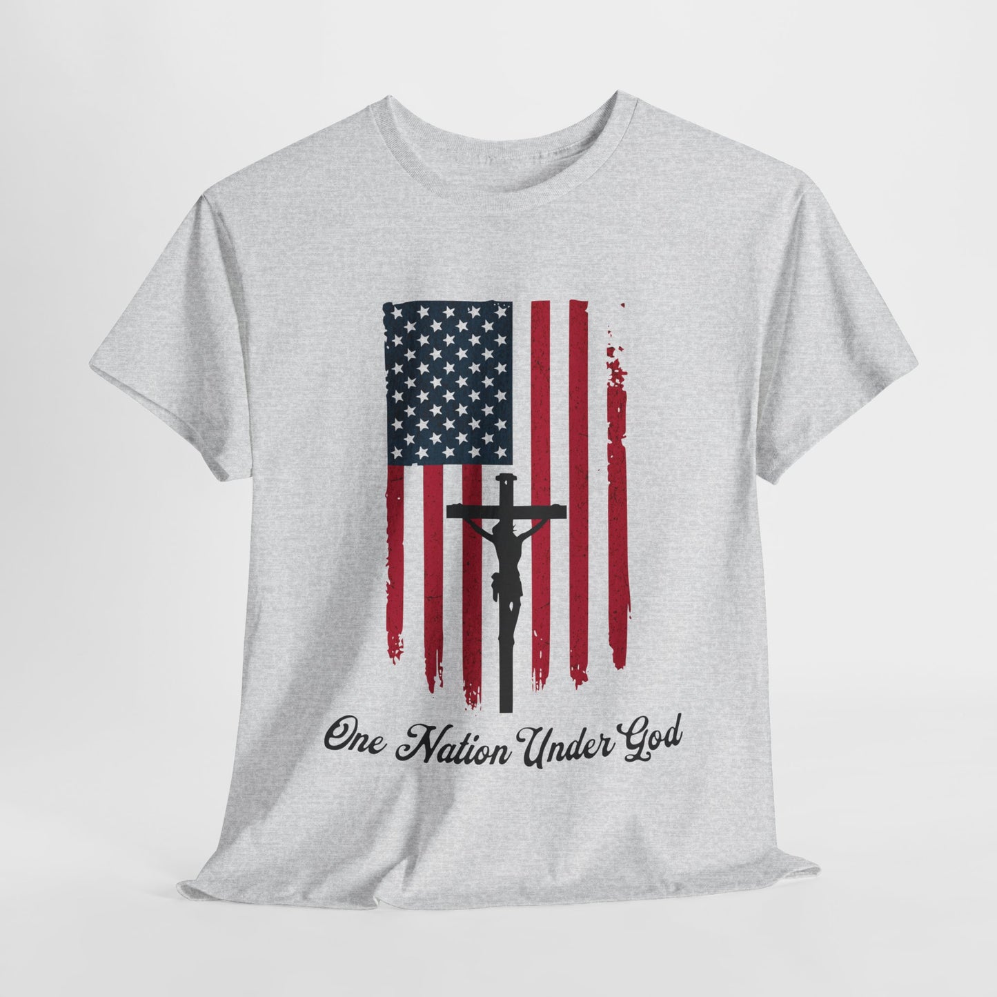 Soft cotton one nation under god shirt for casual wear
