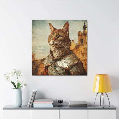 "Medieval Cat Knight" Wall Art - Weave Got Gifts - Unique Gifts You Won’t Find Anywhere Else!