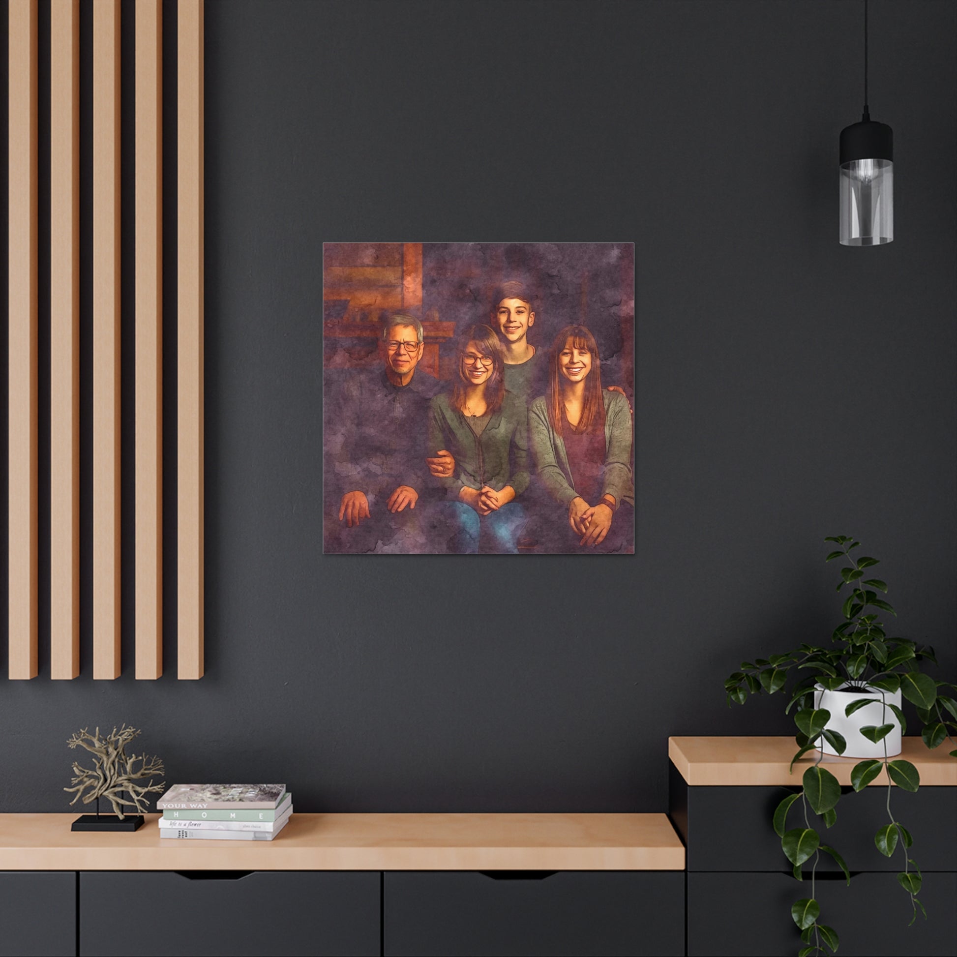 "Family In Watercolor" Custom Wall Art - Weave Got Gifts - Unique Gifts You Won’t Find Anywhere Else!