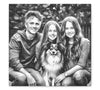 "Black & White Family Photo" Custom Wall Art - Weave Got Gifts - Unique Gifts You Won’t Find Anywhere Else!