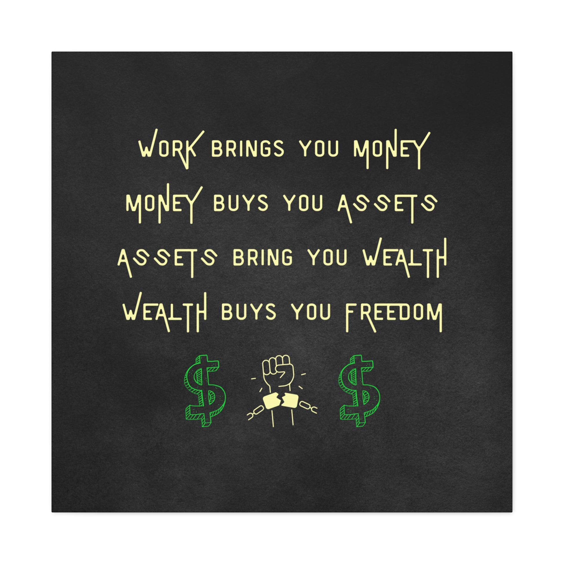 Business and wealth motivational wall art
