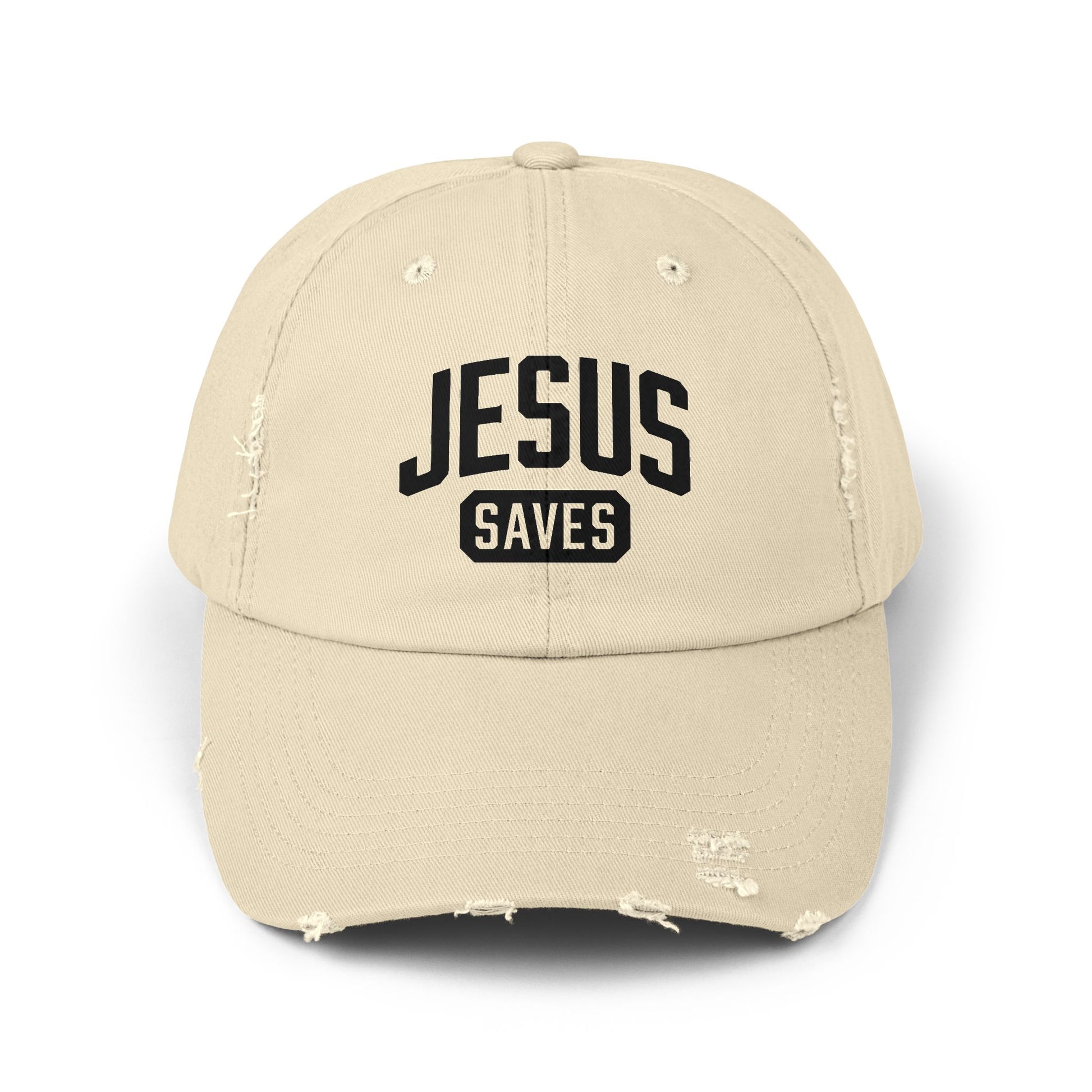 Faith-filled Jesus Saves hat for men and women.
