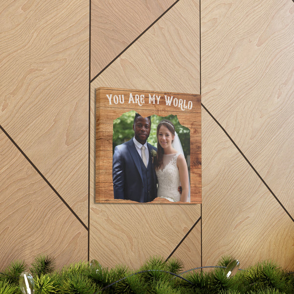 "You Are My World" Custom Photo Wall Art - Weave Got Gifts - Unique Gifts You Won’t Find Anywhere Else!