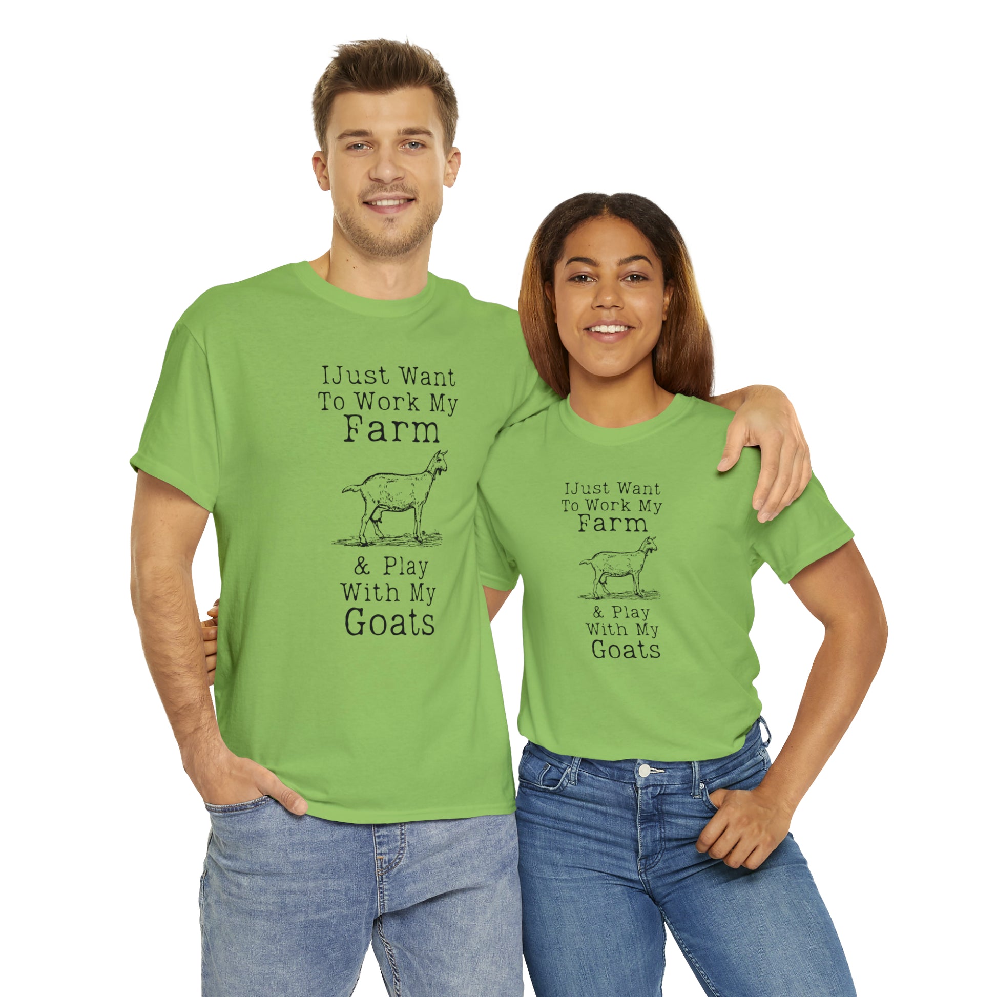 "I Just Want To Work My Farm & Play With My Goats" T-Shirt - Weave Got Gifts - Unique Gifts You Won’t Find Anywhere Else!