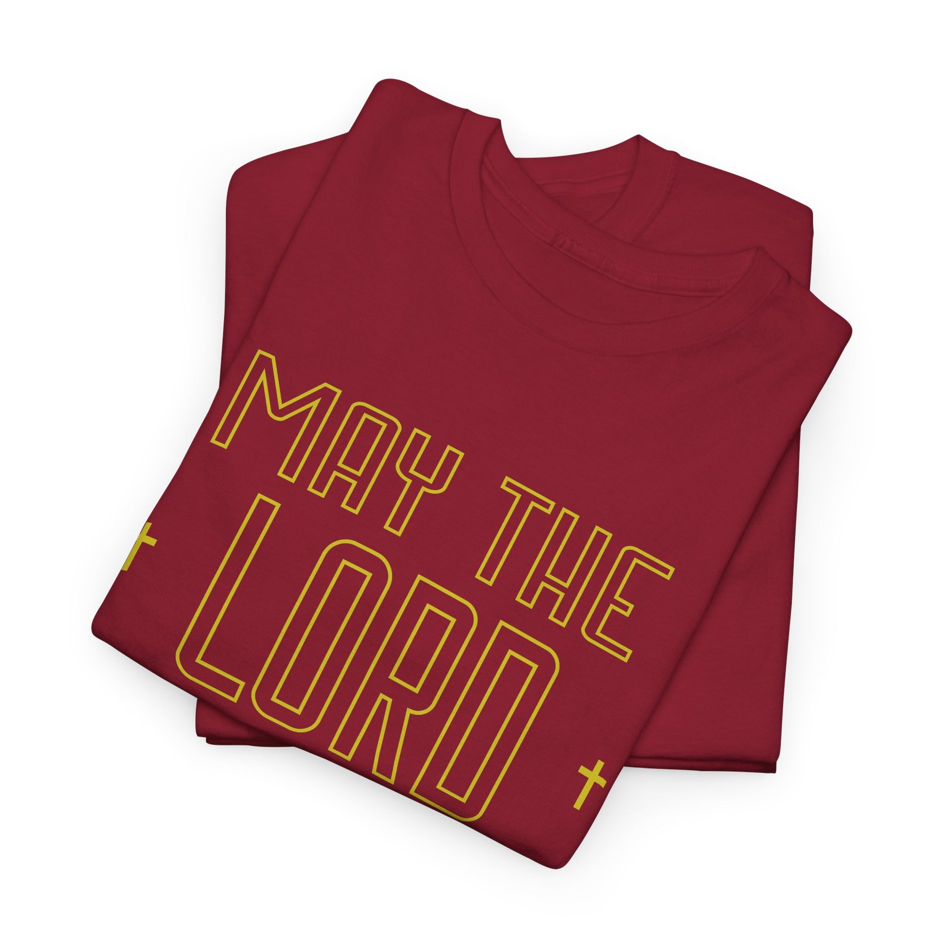 May the Lord Be With You shirt in Star Wars font
