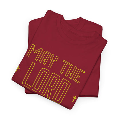 May the Lord Be With You shirt in Star Wars font
