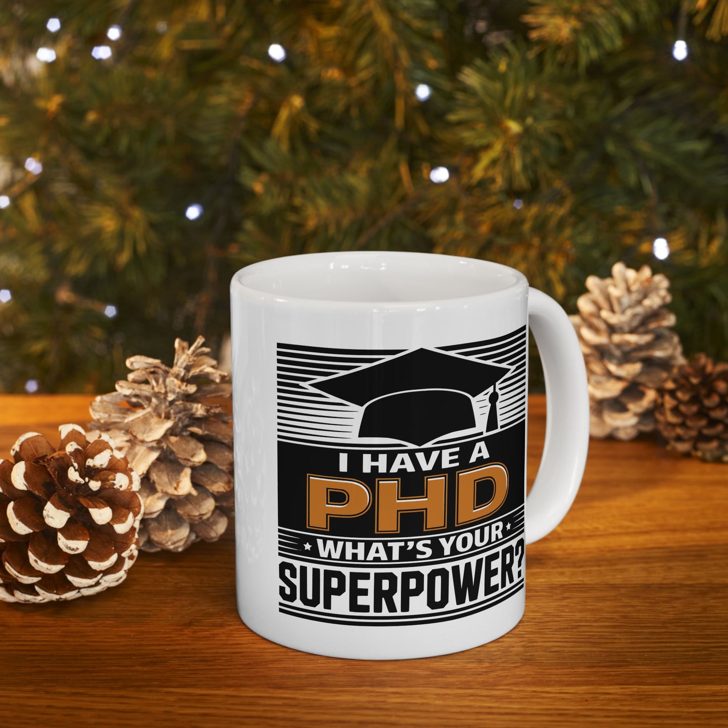 Graduation gift – PHD mug with witty saying
