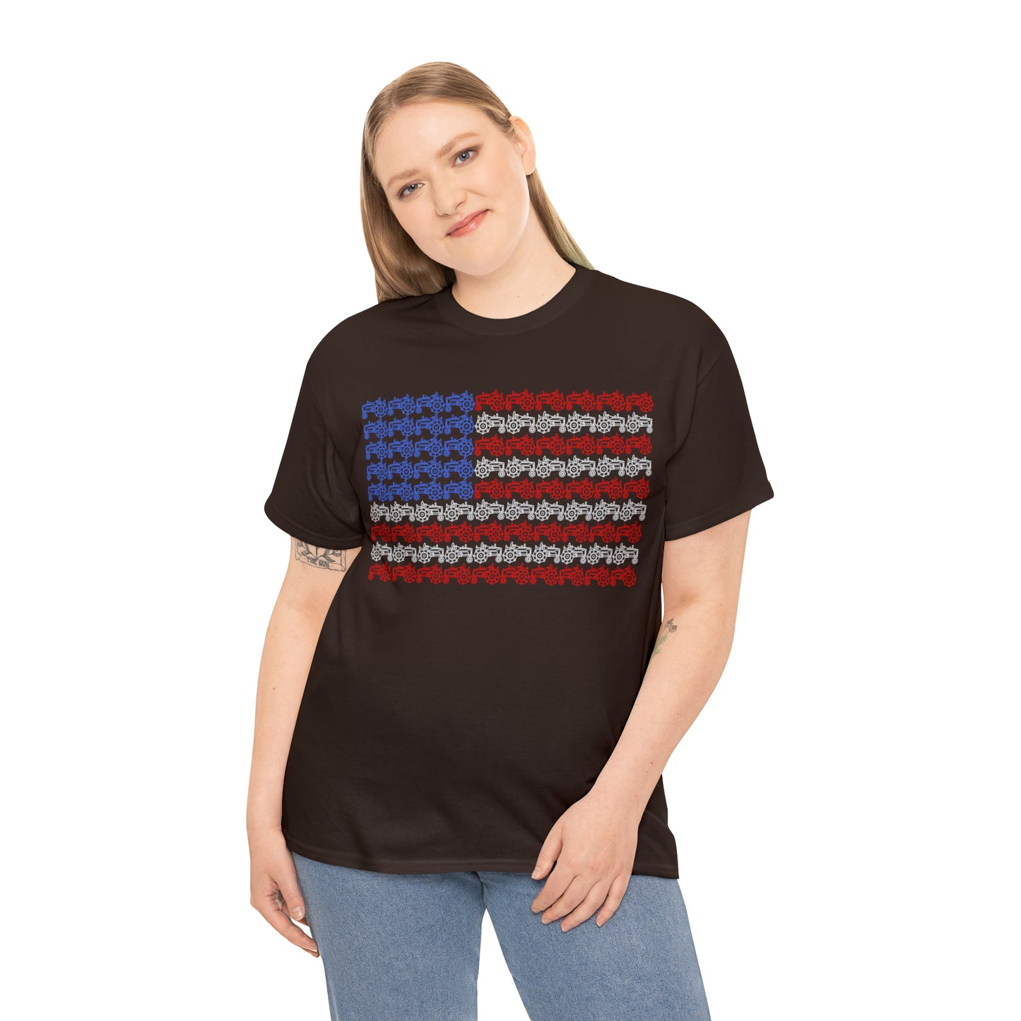 "American Flag Tractors" T-Shirt - Weave Got Gifts - Unique Gifts You Won’t Find Anywhere Else!