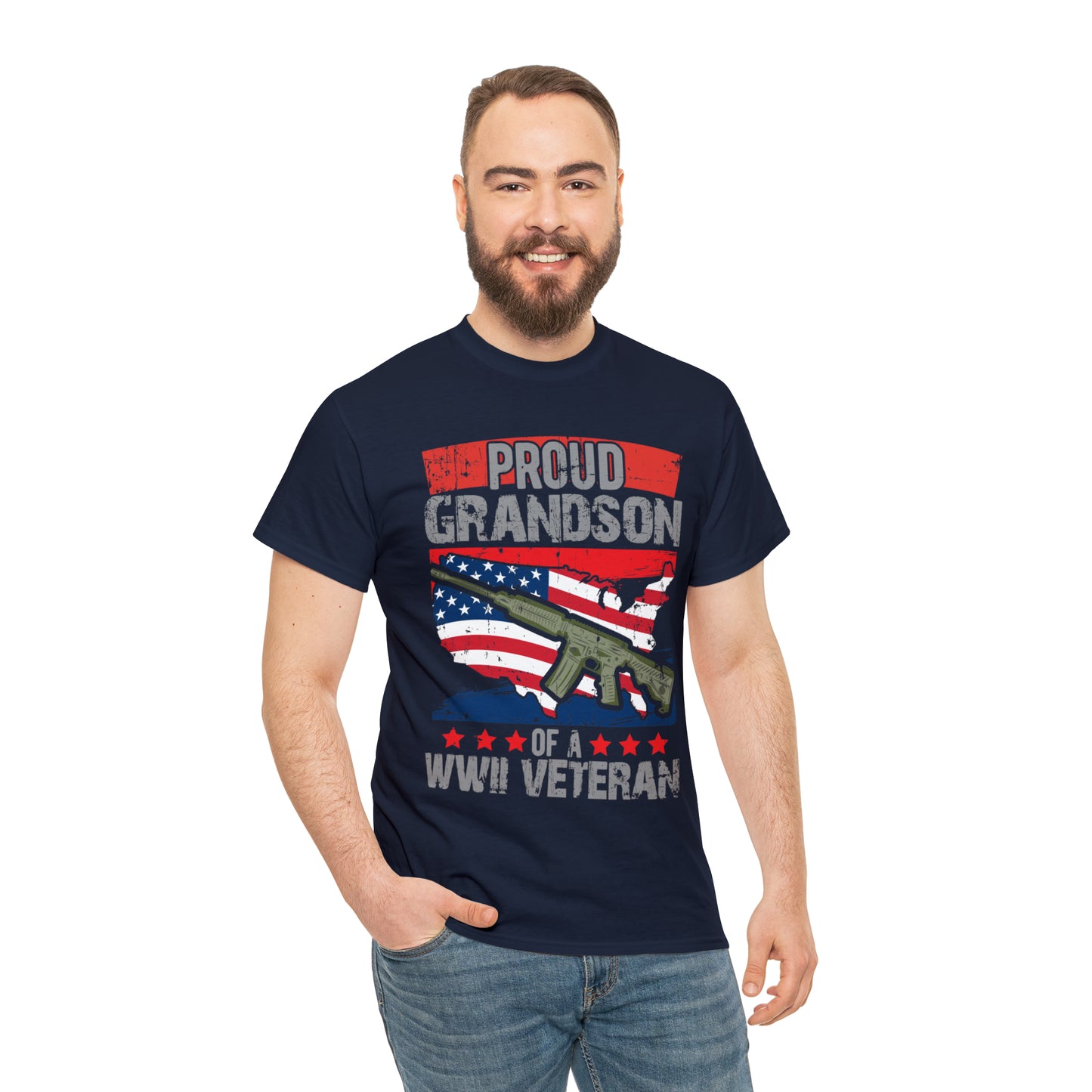 "Grandson Of WW2 Veteran" T-Shirt - Weave Got Gifts - Unique Gifts You Won’t Find Anywhere Else!