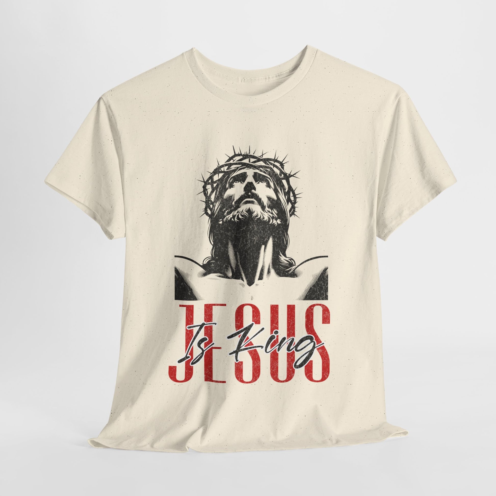 King Jesus t-shirt with soft fabric and bold religious imagery
