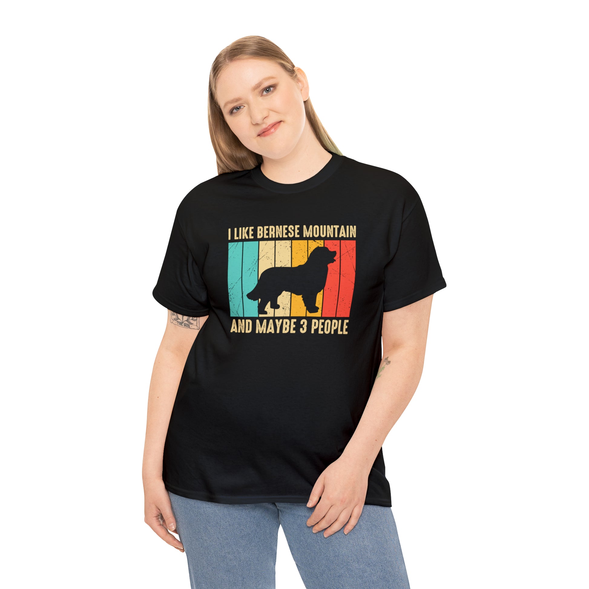 "Bernese Mountain Dog & 3 People" T-Shirt - Weave Got Gifts - Unique Gifts You Won’t Find Anywhere Else!