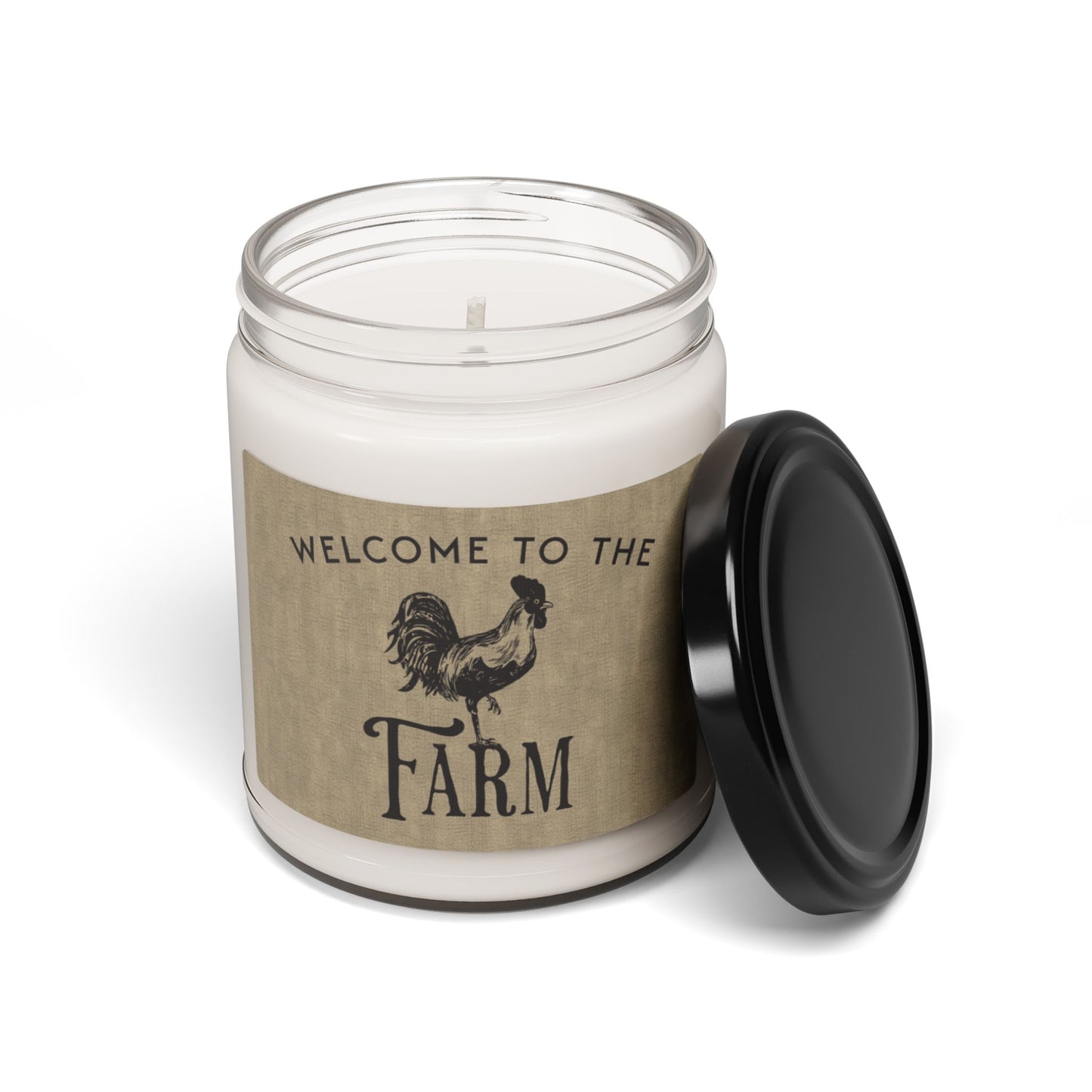 Welcome to the farm candle with country-style design
