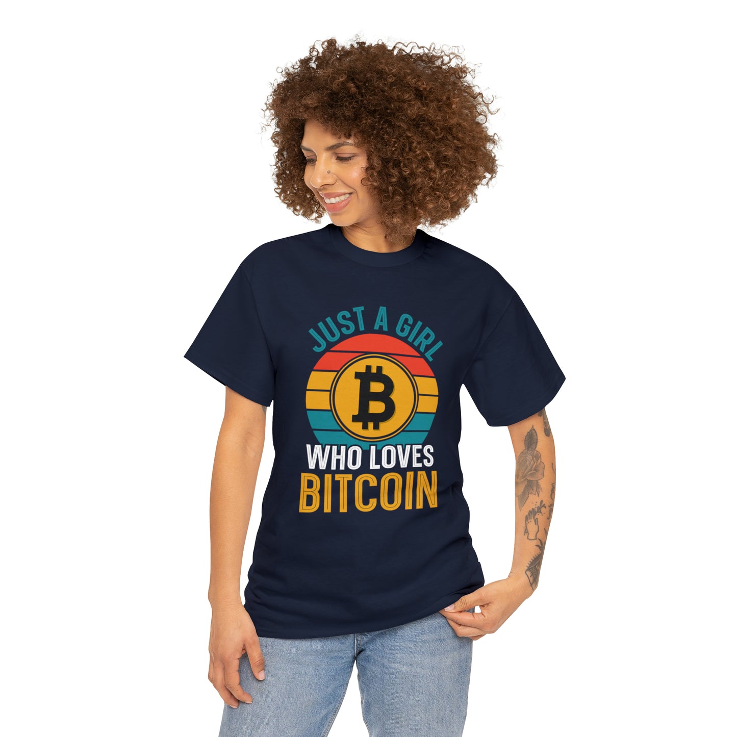 "Just A Girl Who Loves Bitcoin" T-Shirt - Weave Got Gifts - Unique Gifts You Won’t Find Anywhere Else!