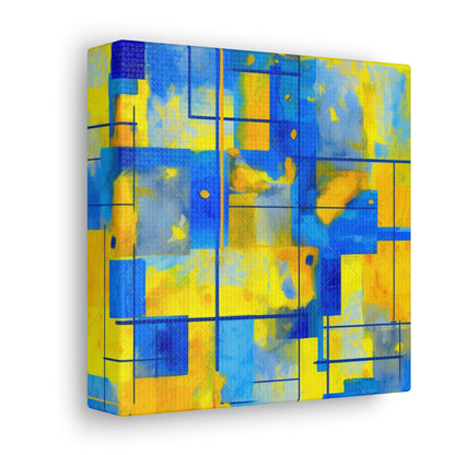 "Yellow & Blue" Canvas Wall Art - Weave Got Gifts - Unique Gifts You Won’t Find Anywhere Else!