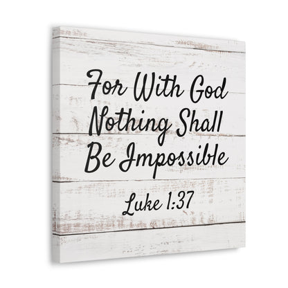 "For With God, Nothing Shall Be Impossible" Wall Art - Weave Got Gifts - Unique Gifts You Won’t Find Anywhere Else!