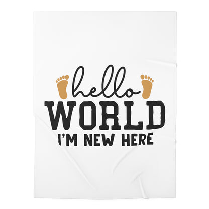 "Hello World, I'm New Here" Baby Swaddle Blanket - Weave Got Gifts - Unique Gifts You Won’t Find Anywhere Else!