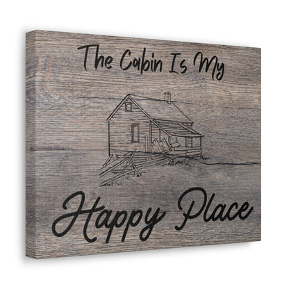 "The Cabin Is My Happy Place" Wall Art - Weave Got Gifts - Unique Gifts You Won’t Find Anywhere Else!