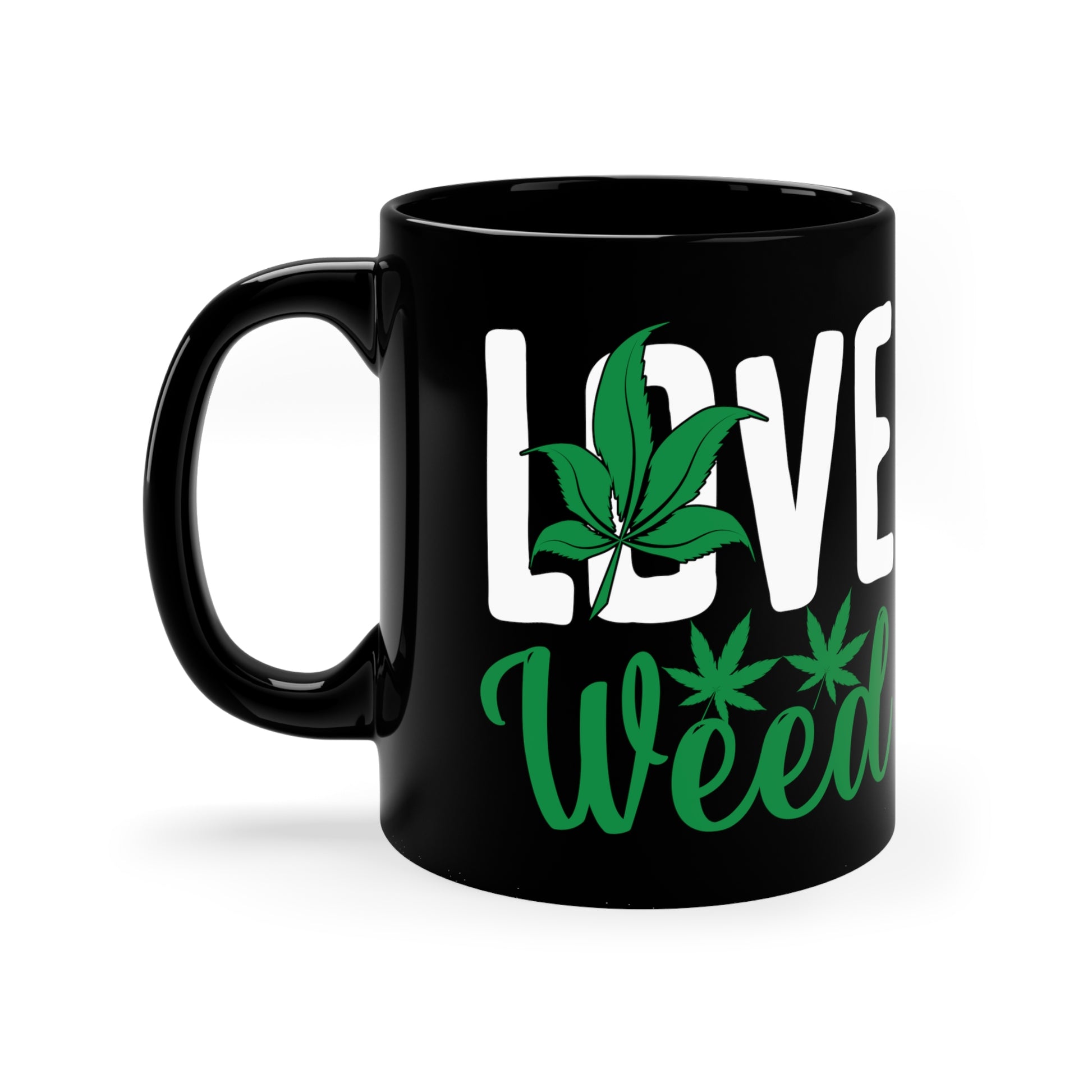 420 gifts mug with marijuana leaf design
