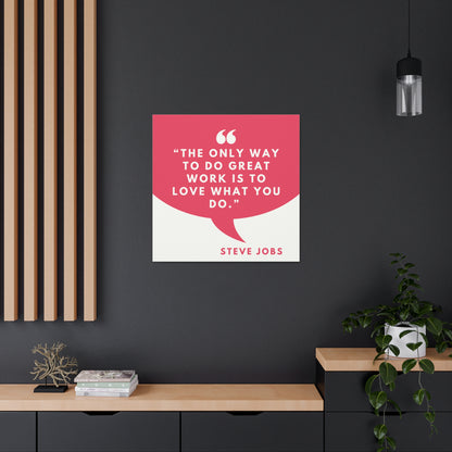 High-quality Steve Jobs quote canvas for office decor
