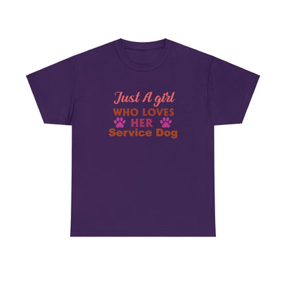 Inspirational dog shirt featuring heartfelt message for service dogs
