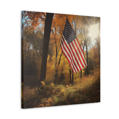 "American Flag In Autumn" Wall Art - Weave Got Gifts - Unique Gifts You Won’t Find Anywhere Else!