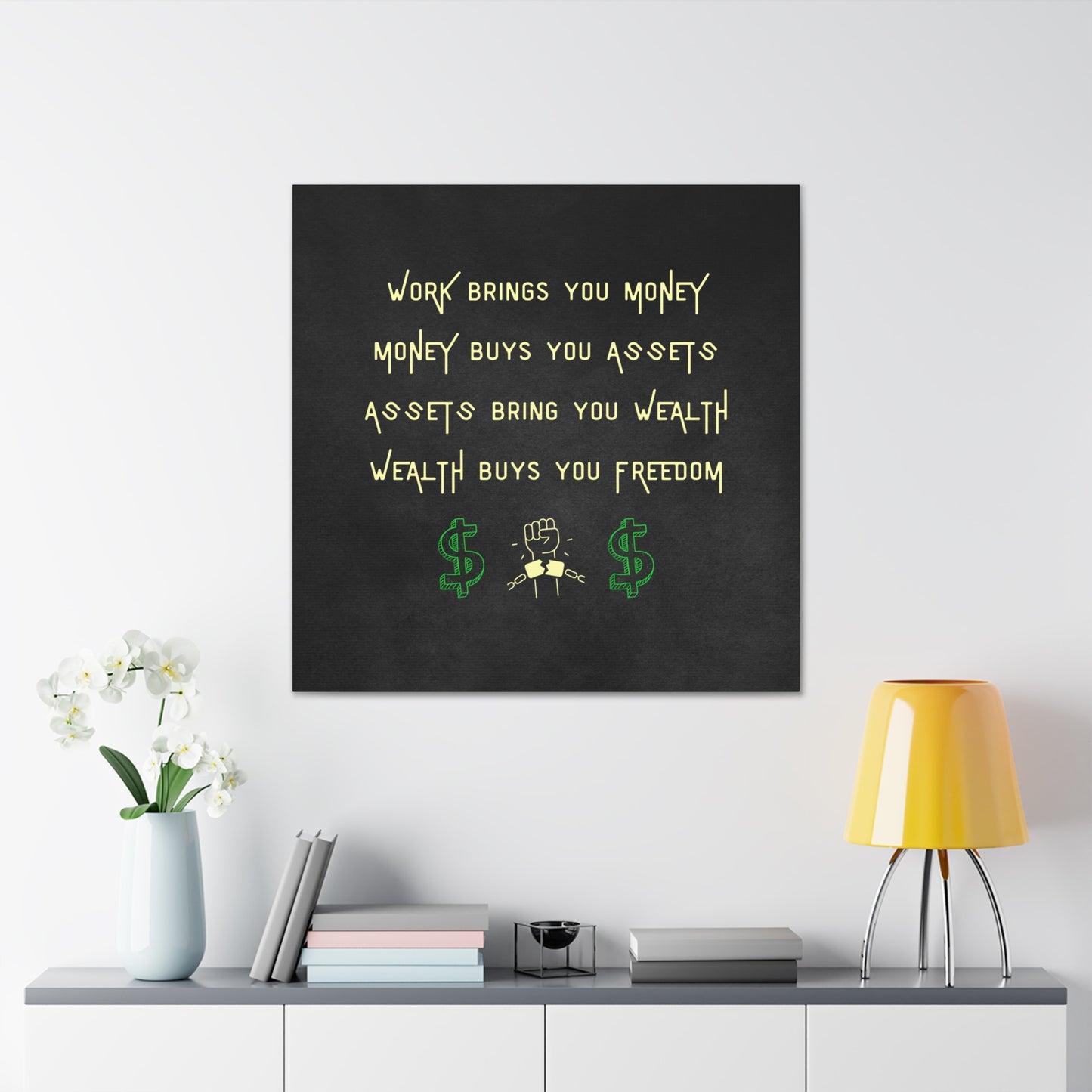 "Wealth Buys You Happiness" Wall Art - Weave Got Gifts - Unique Gifts You Won’t Find Anywhere Else!