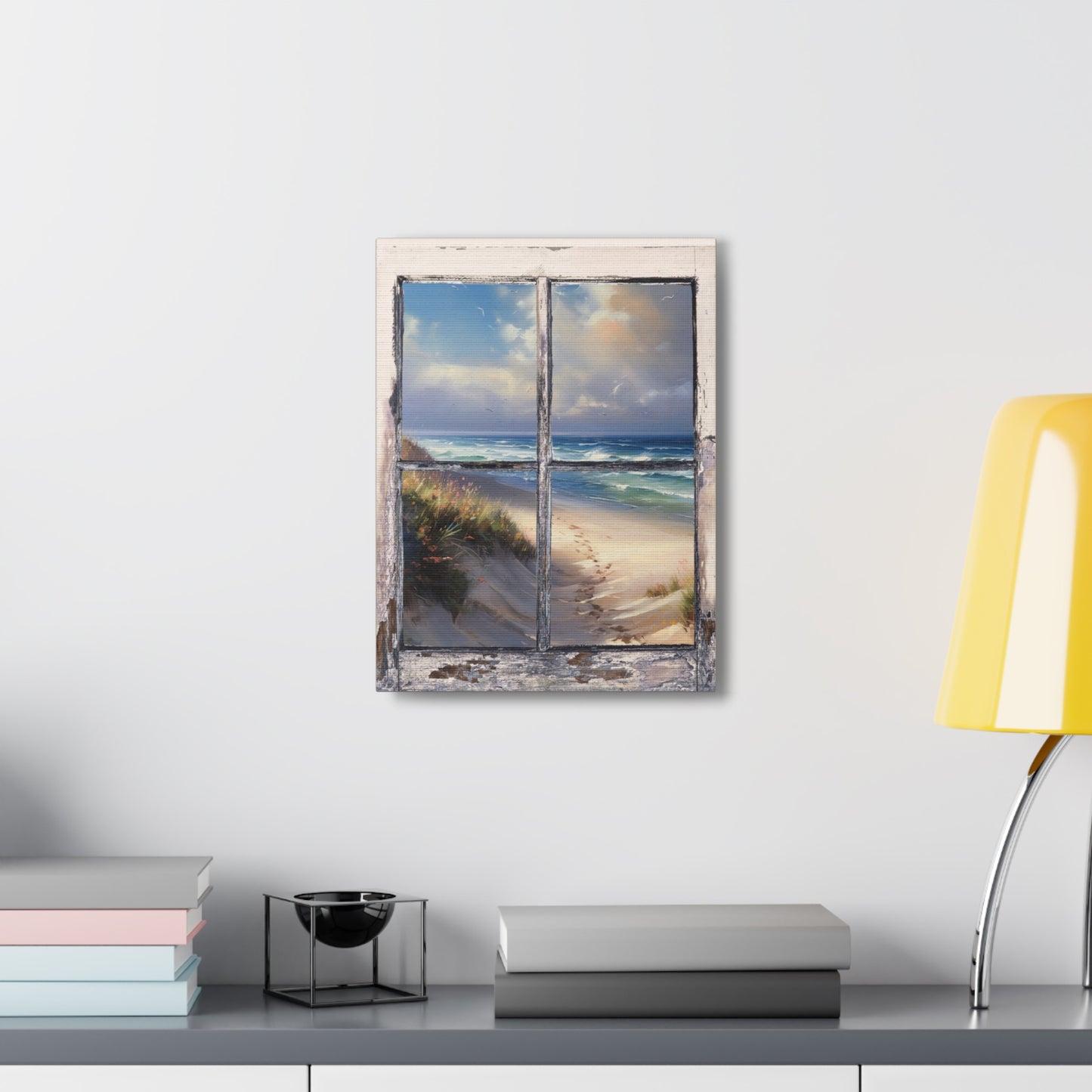 "Sandy Beach Window View" Wall Art - Weave Got Gifts - Unique Gifts You Won’t Find Anywhere Else!