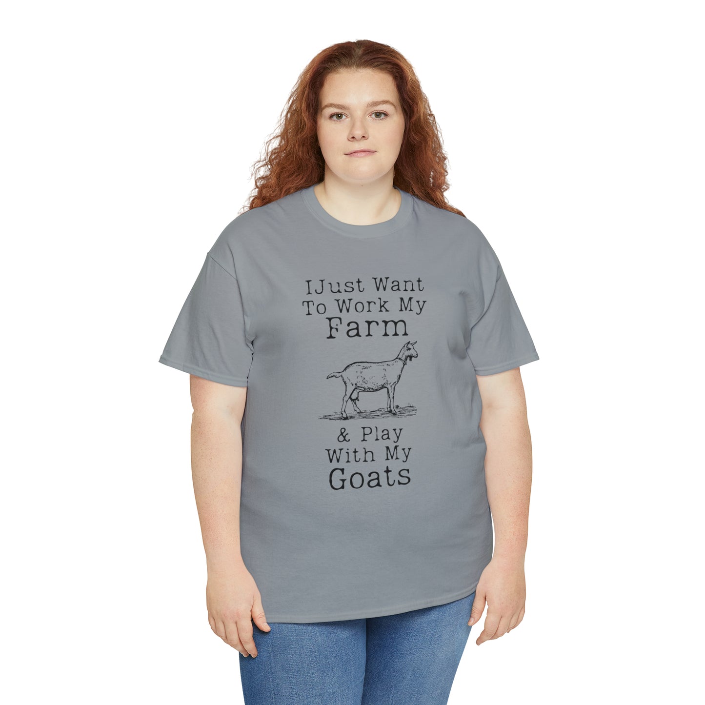 "I Just Want To Work My Farm & Play With My Goats" T-Shirt - Weave Got Gifts - Unique Gifts You Won’t Find Anywhere Else!