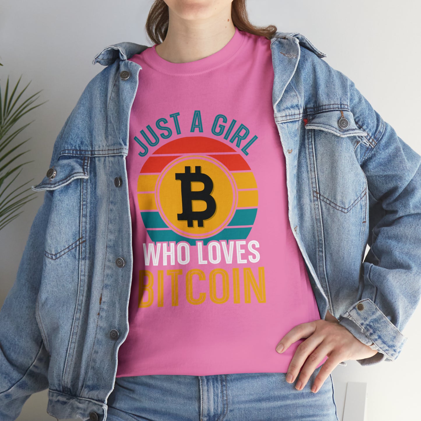 "Just A Girl Who Loves Bitcoin" T-Shirt - Weave Got Gifts - Unique Gifts You Won’t Find Anywhere Else!