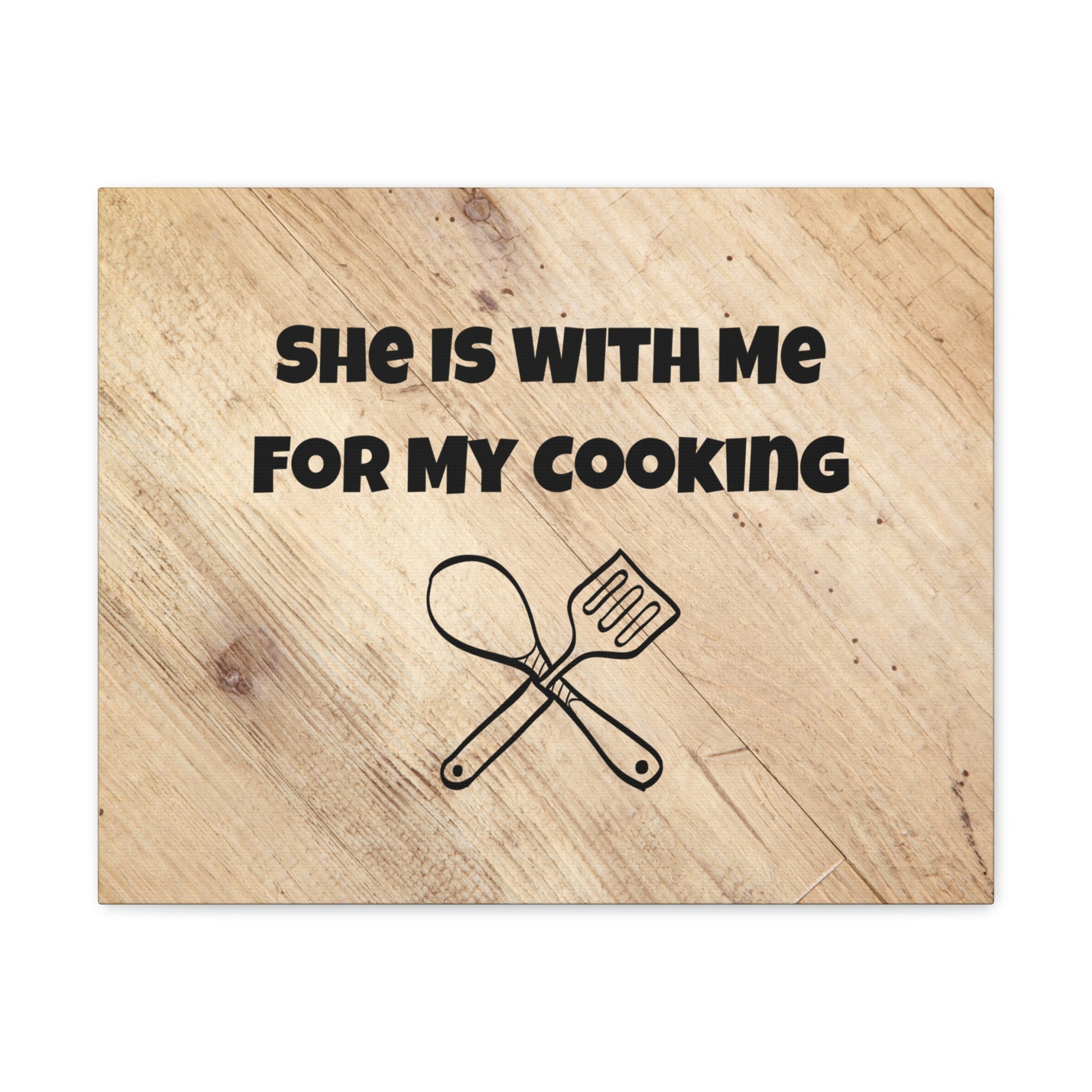 Humorous cooking wall art with rustic background for men
