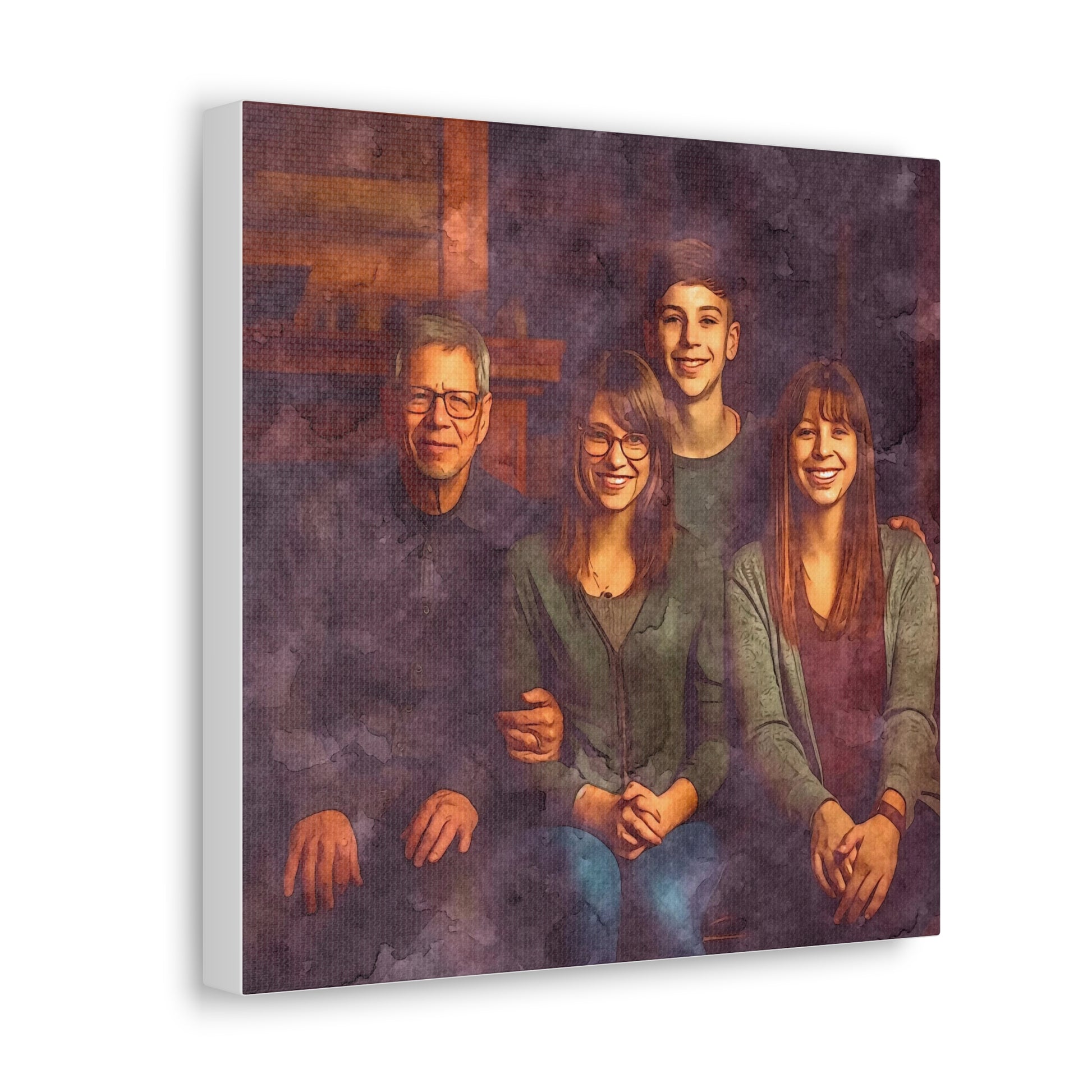 "Family In Watercolor" Custom Wall Art - Weave Got Gifts - Unique Gifts You Won’t Find Anywhere Else!