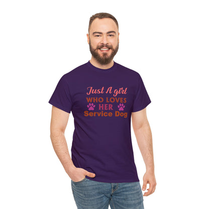 "Just A Girl Who Loves Her Service Dog" Women's T-Shirt - Weave Got Gifts - Unique Gifts You Won’t Find Anywhere Else!