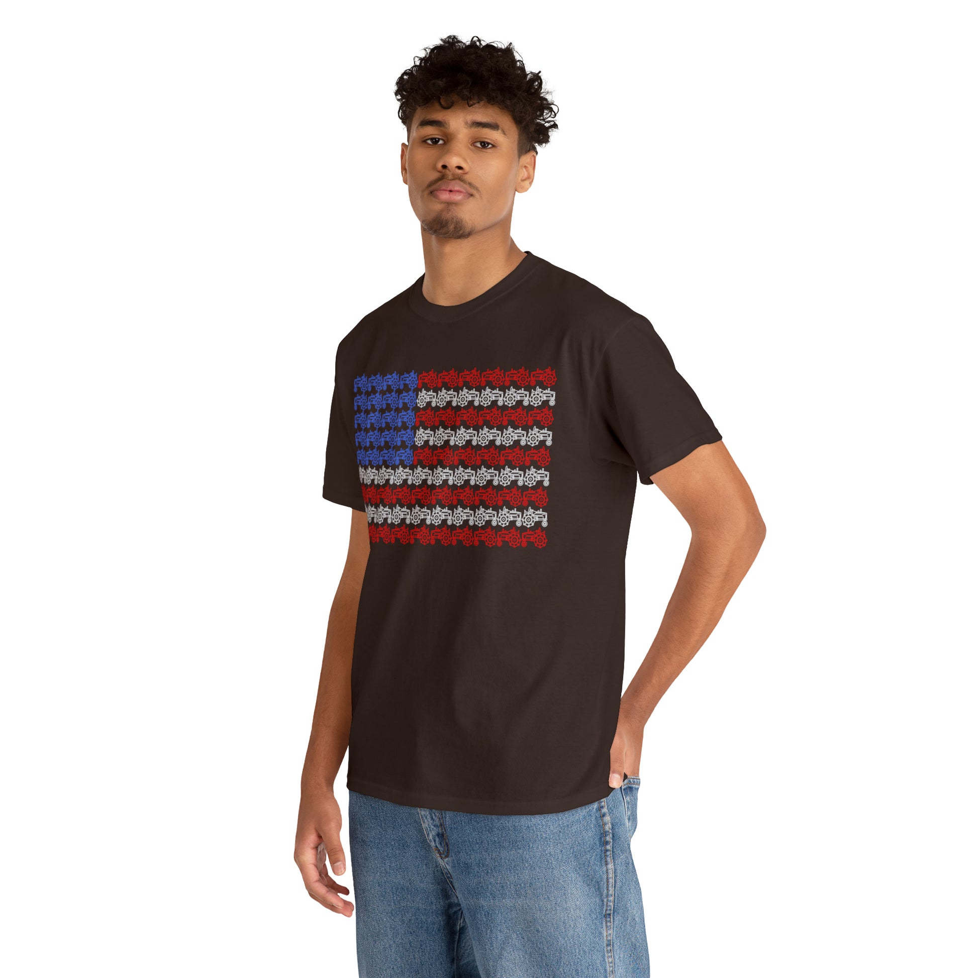 "American Flag Tractors" T-Shirt - Weave Got Gifts - Unique Gifts You Won’t Find Anywhere Else!