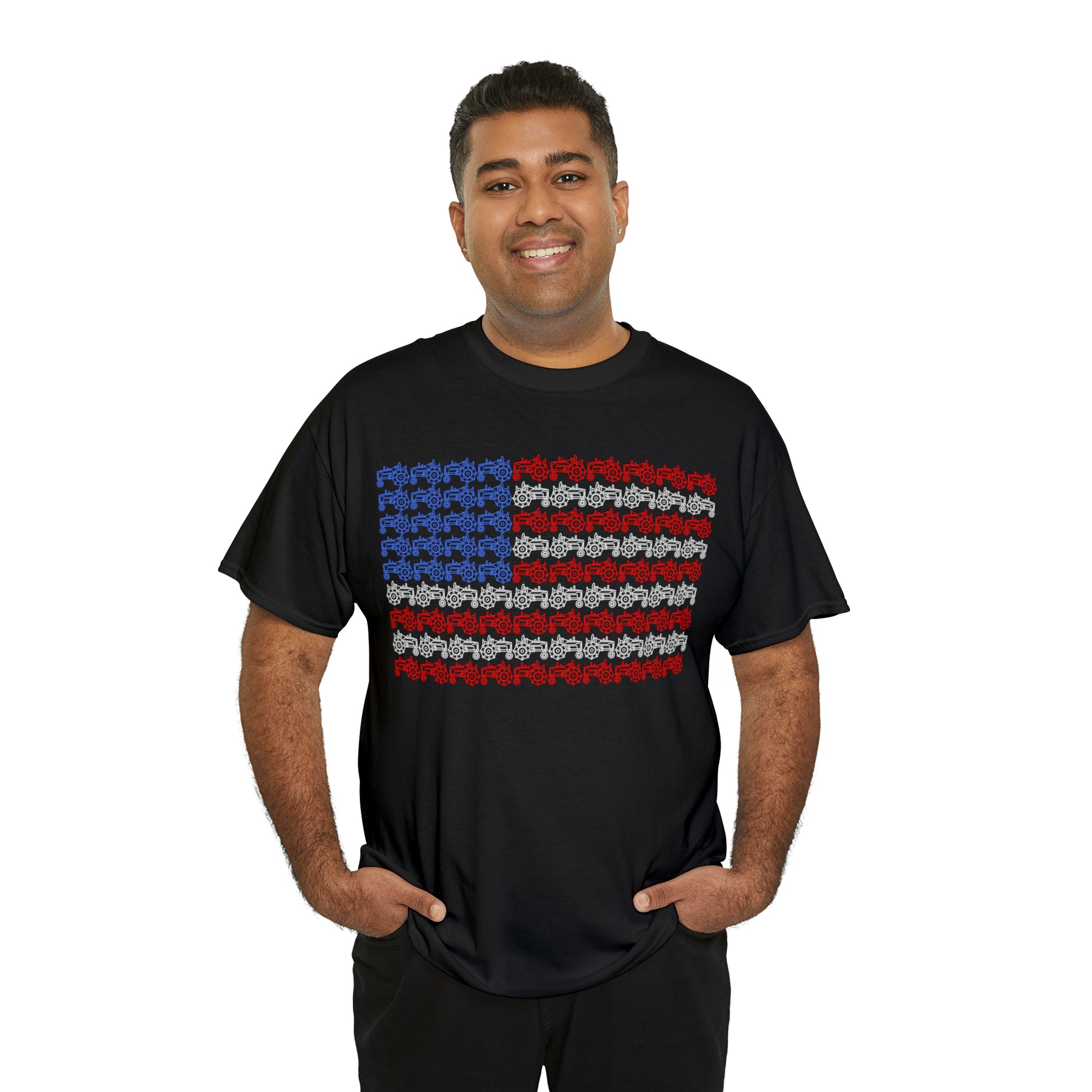 "American Flag Tractors" T-Shirt - Weave Got Gifts - Unique Gifts You Won’t Find Anywhere Else!