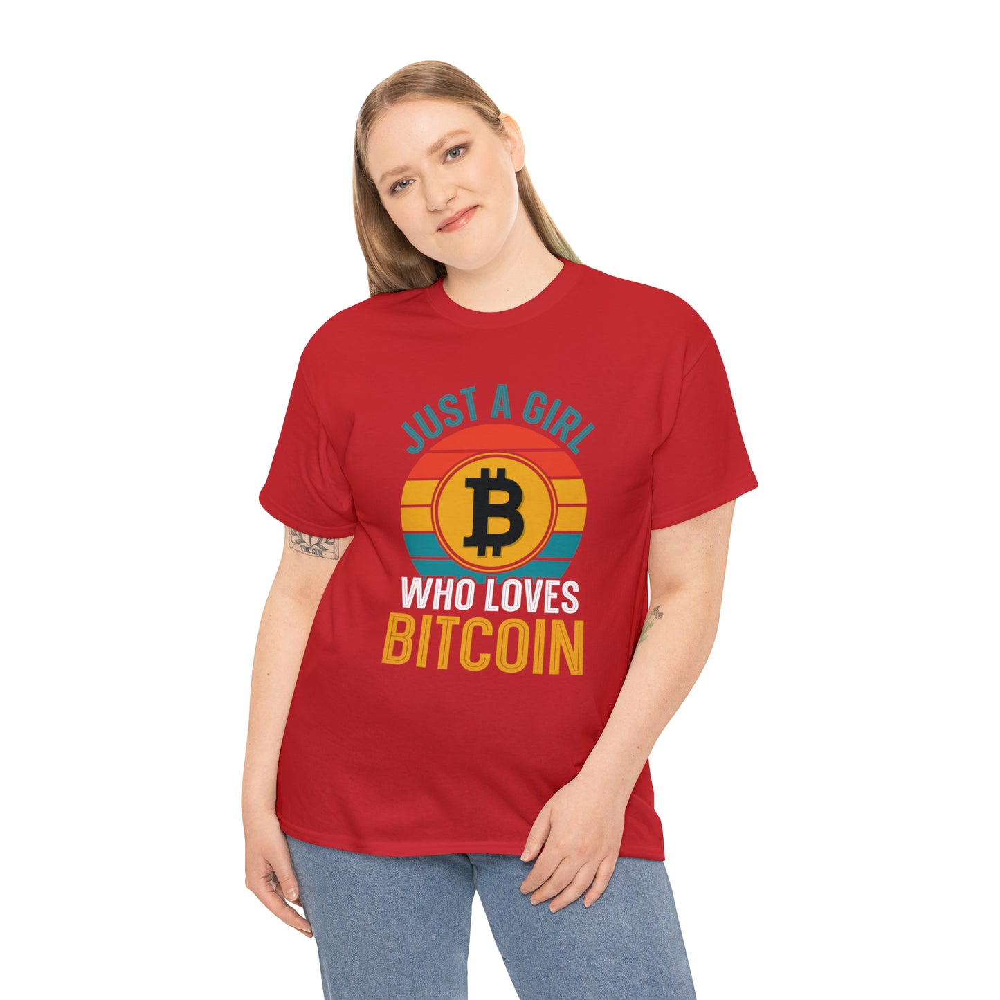 "Just A Girl Who Loves Bitcoin" T-Shirt - Weave Got Gifts - Unique Gifts You Won’t Find Anywhere Else!