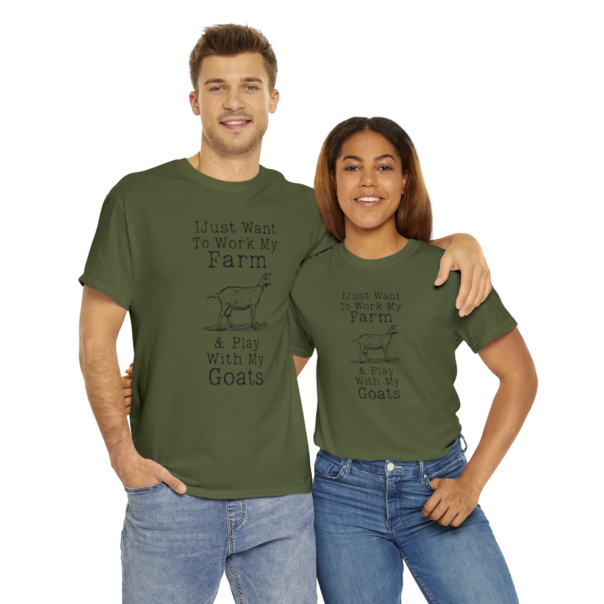 "I Just Want To Work My Farm & Play With My Goats" T-Shirt - Weave Got Gifts - Unique Gifts You Won’t Find Anywhere Else!