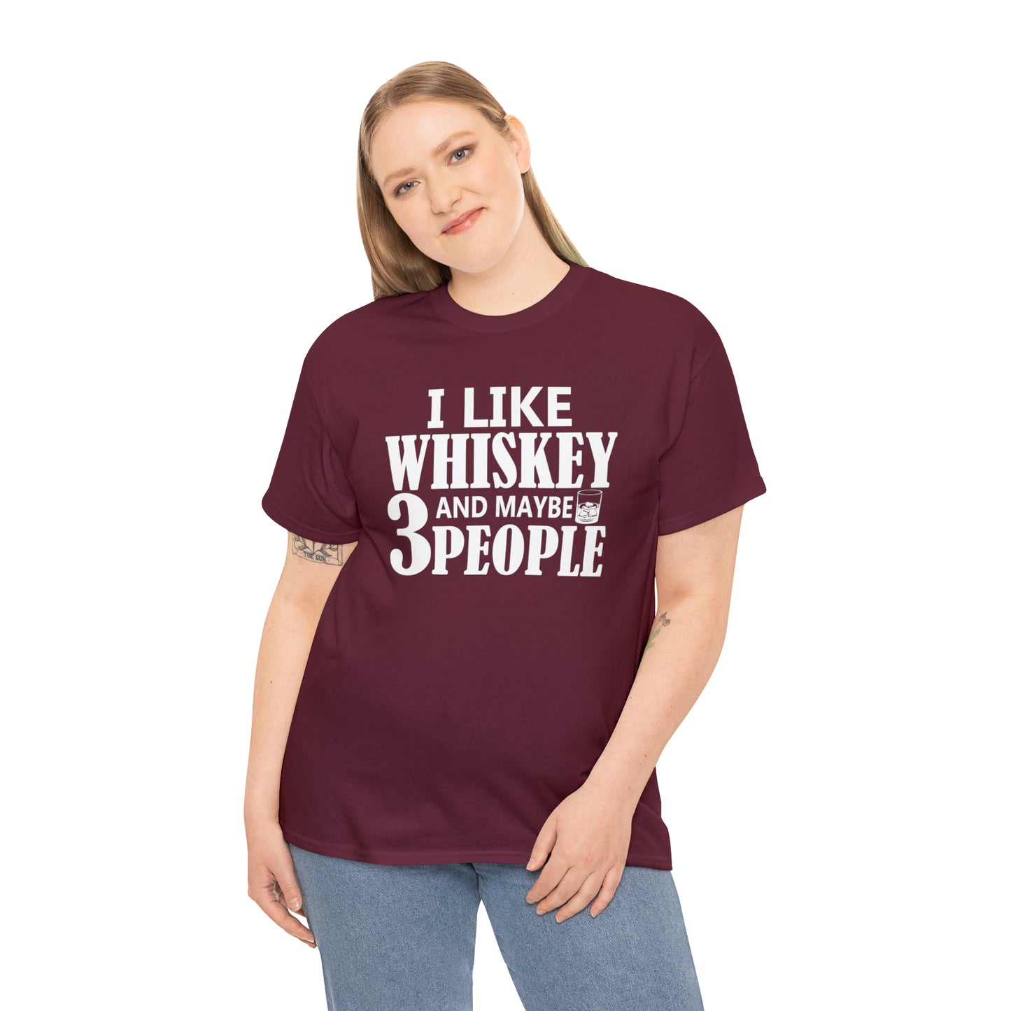 "I Like Whiskey & Like 3 People" T-Shirt - Weave Got Gifts - Unique Gifts You Won’t Find Anywhere Else!