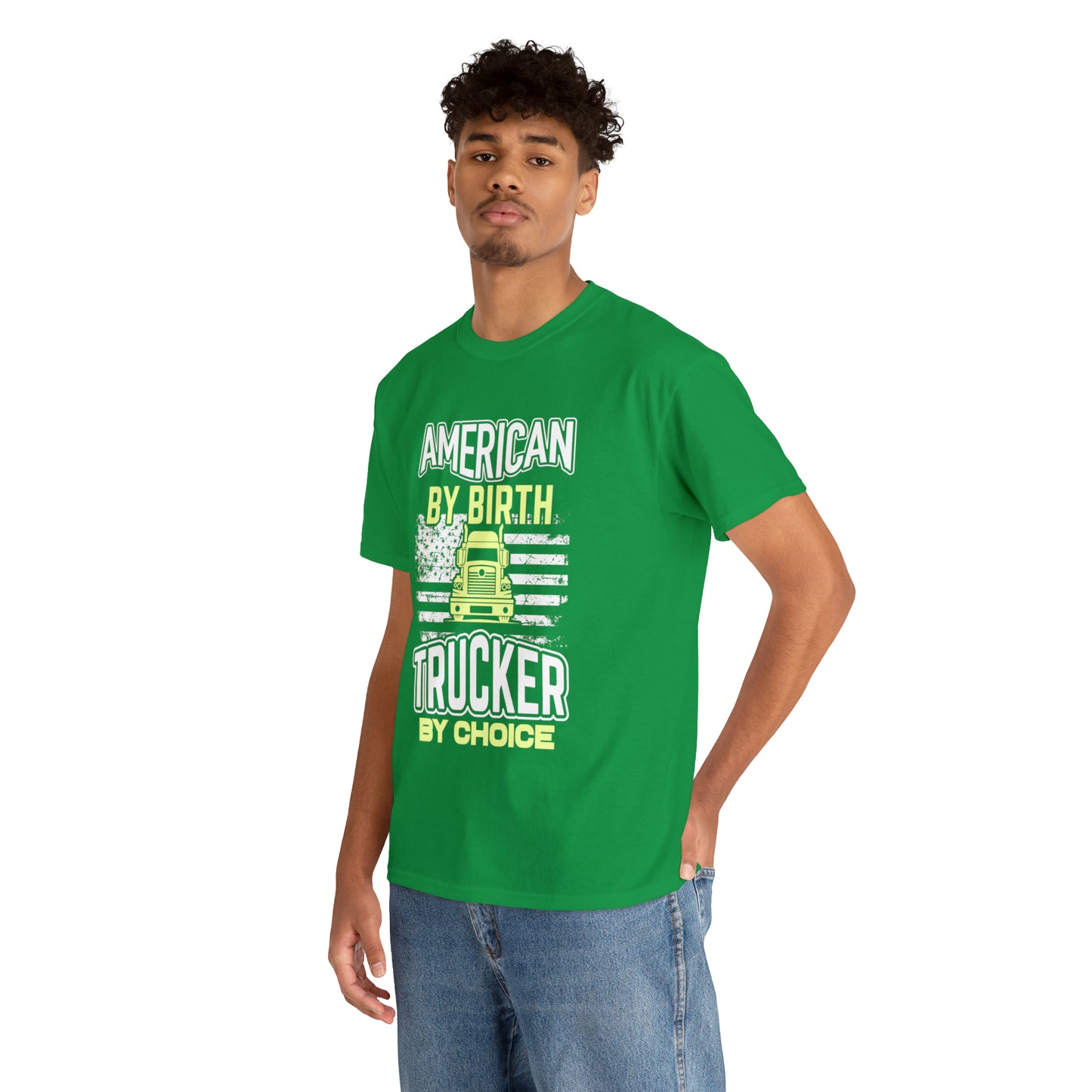 "American By Birth, Trucker By Choice" T-Shirt - Weave Got Gifts - Unique Gifts You Won’t Find Anywhere Else!