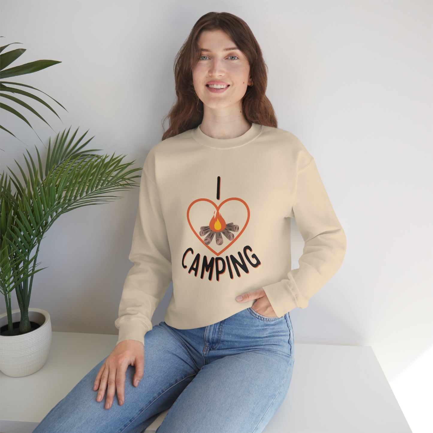 "I Love Camping" Crewneck Sweatshirt - Weave Got Gifts - Unique Gifts You Won’t Find Anywhere Else!