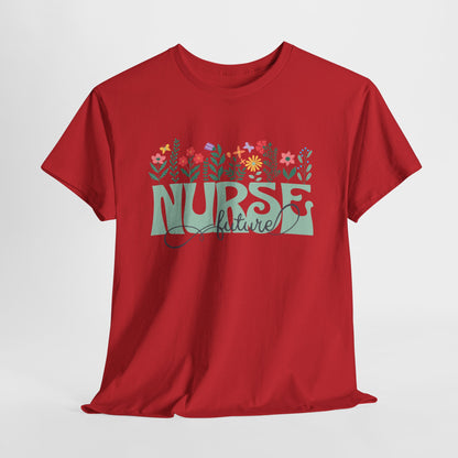 Floral nursing student t-shirt
