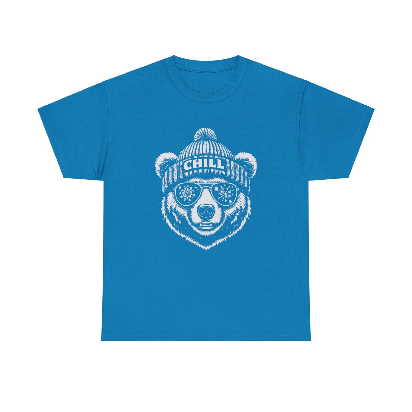 Relaxed "Chill" bear t-shirt with winter theme
