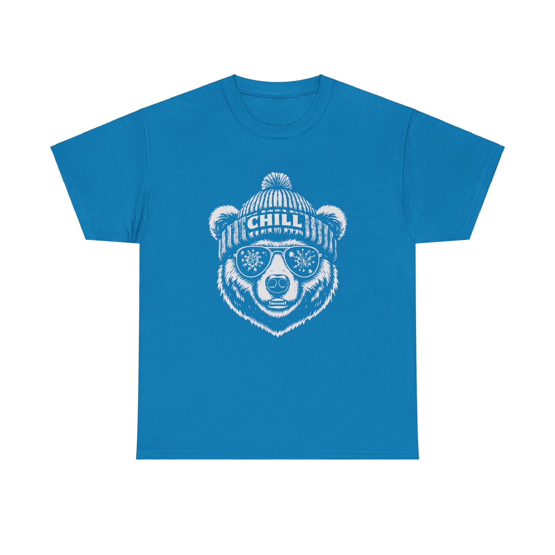 Relaxed "Chill" bear t-shirt with winter theme
