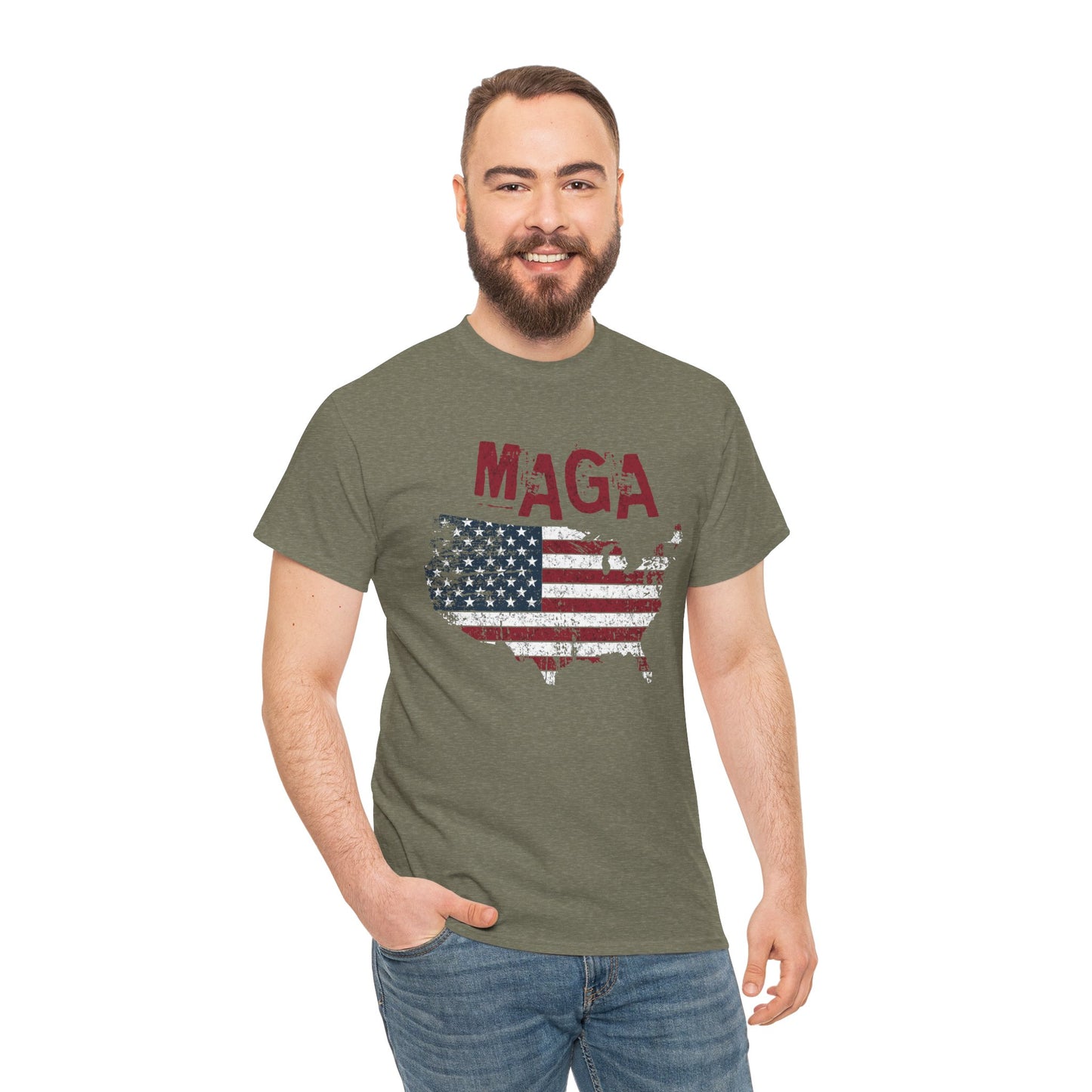 Soft cotton Trump MAGA shirt with bold design
