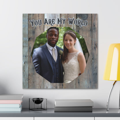 "You Are My World" Custom Photo Wall Art - Weave Got Gifts - Unique Gifts You Won’t Find Anywhere Else!