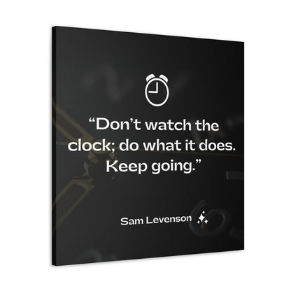 Canvas art with Sam Levenson’s quote and dark design
