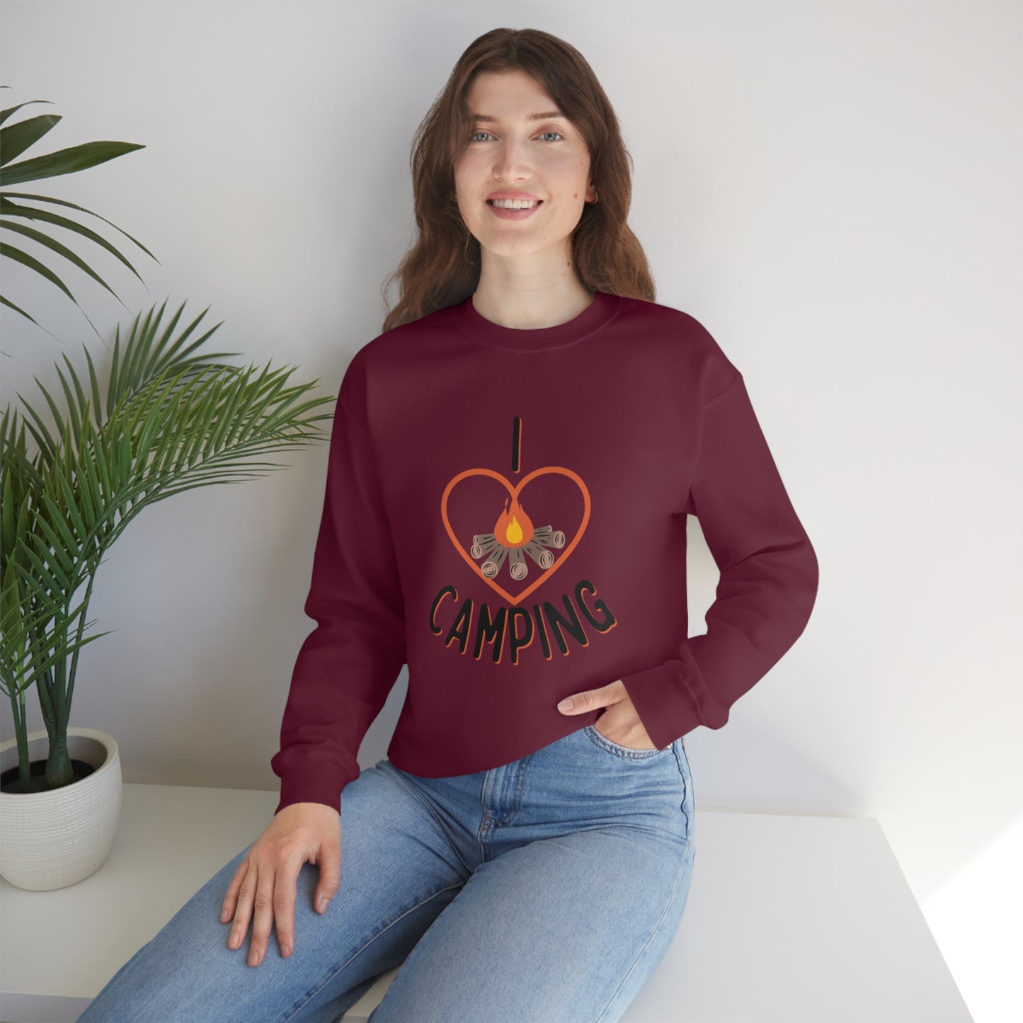 "I Love Camping" Crewneck Sweatshirt - Weave Got Gifts - Unique Gifts You Won’t Find Anywhere Else!