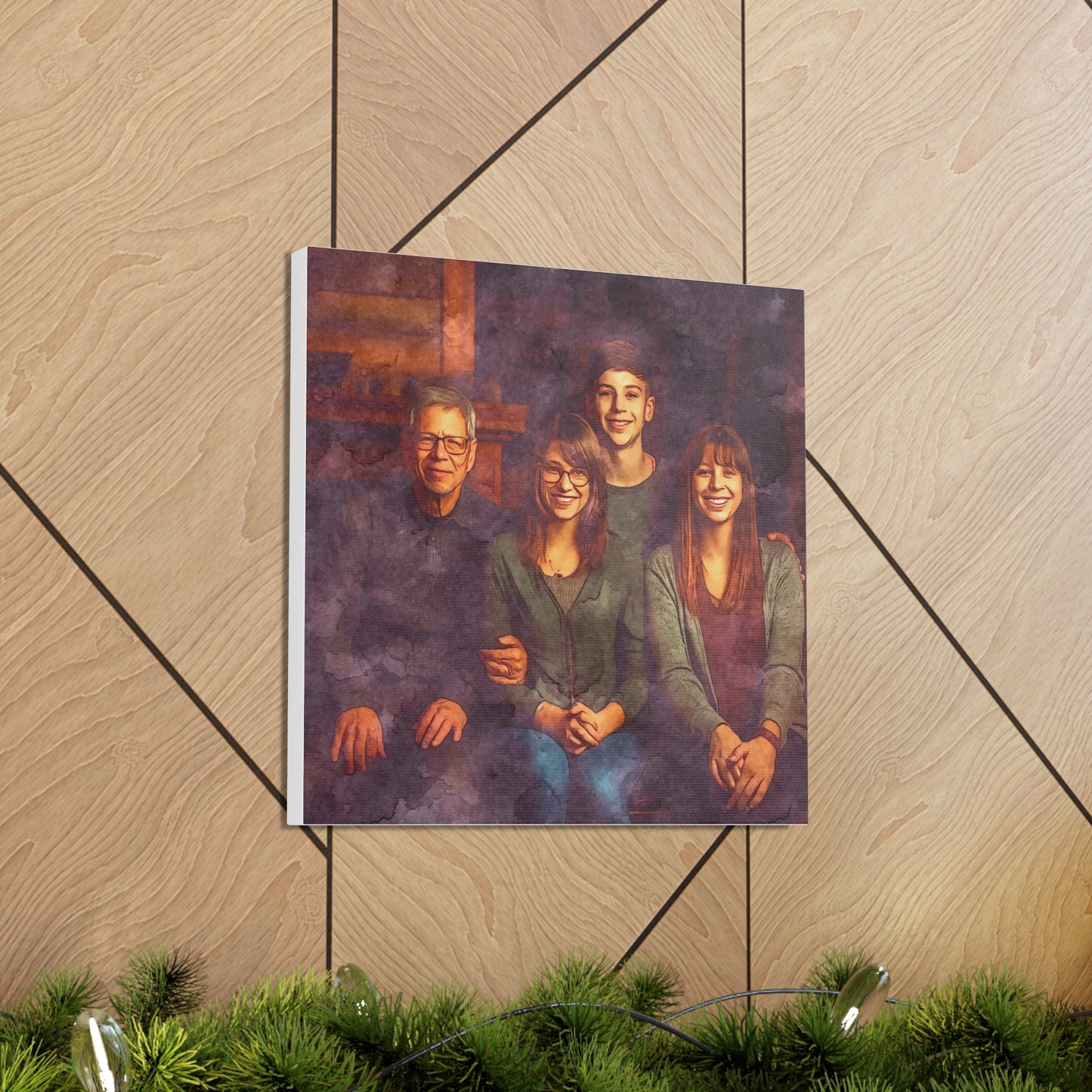 "Family In Watercolor" Custom Wall Art - Weave Got Gifts - Unique Gifts You Won’t Find Anywhere Else!